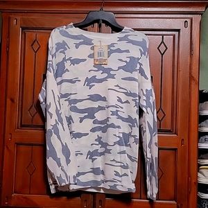 Womens, 2xl, camo sweater, cream/gray, NWT